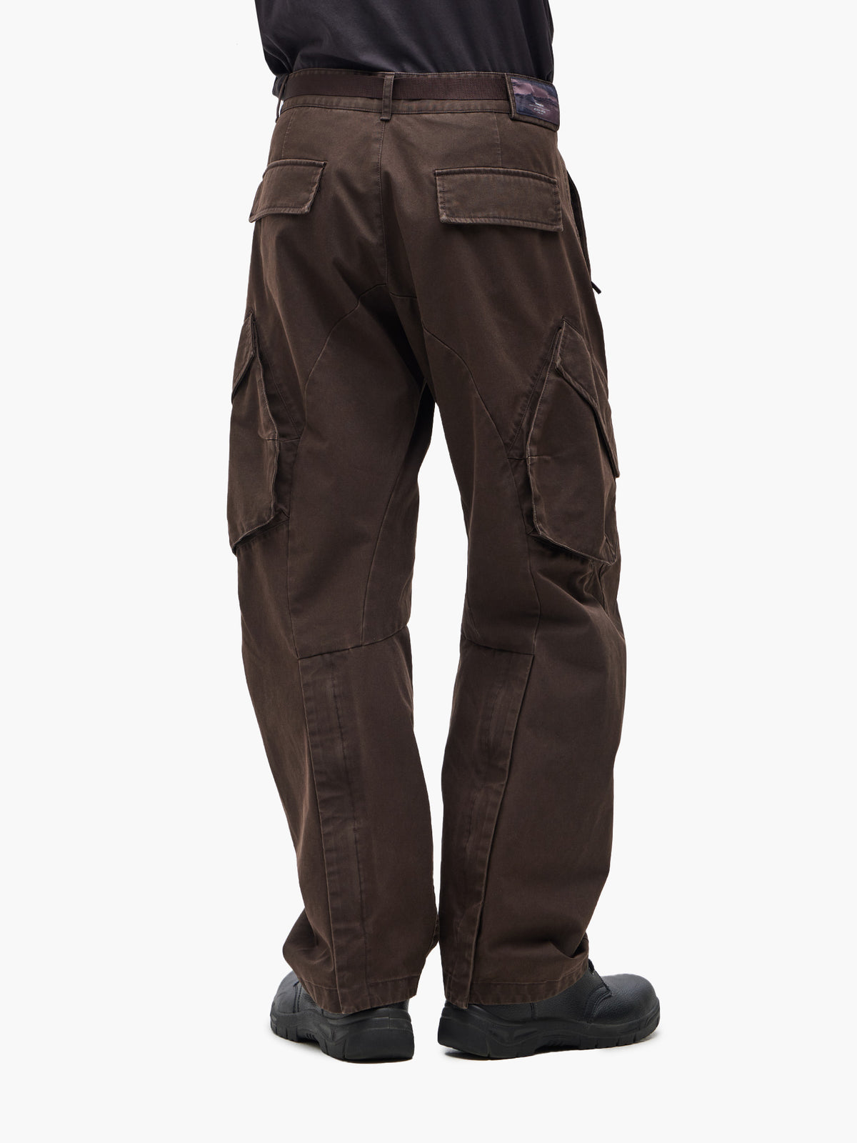 Jiyong Kim - Multi-Pocket Trousers (Brown) product image 5 | TRAB K-Fashion Australia
