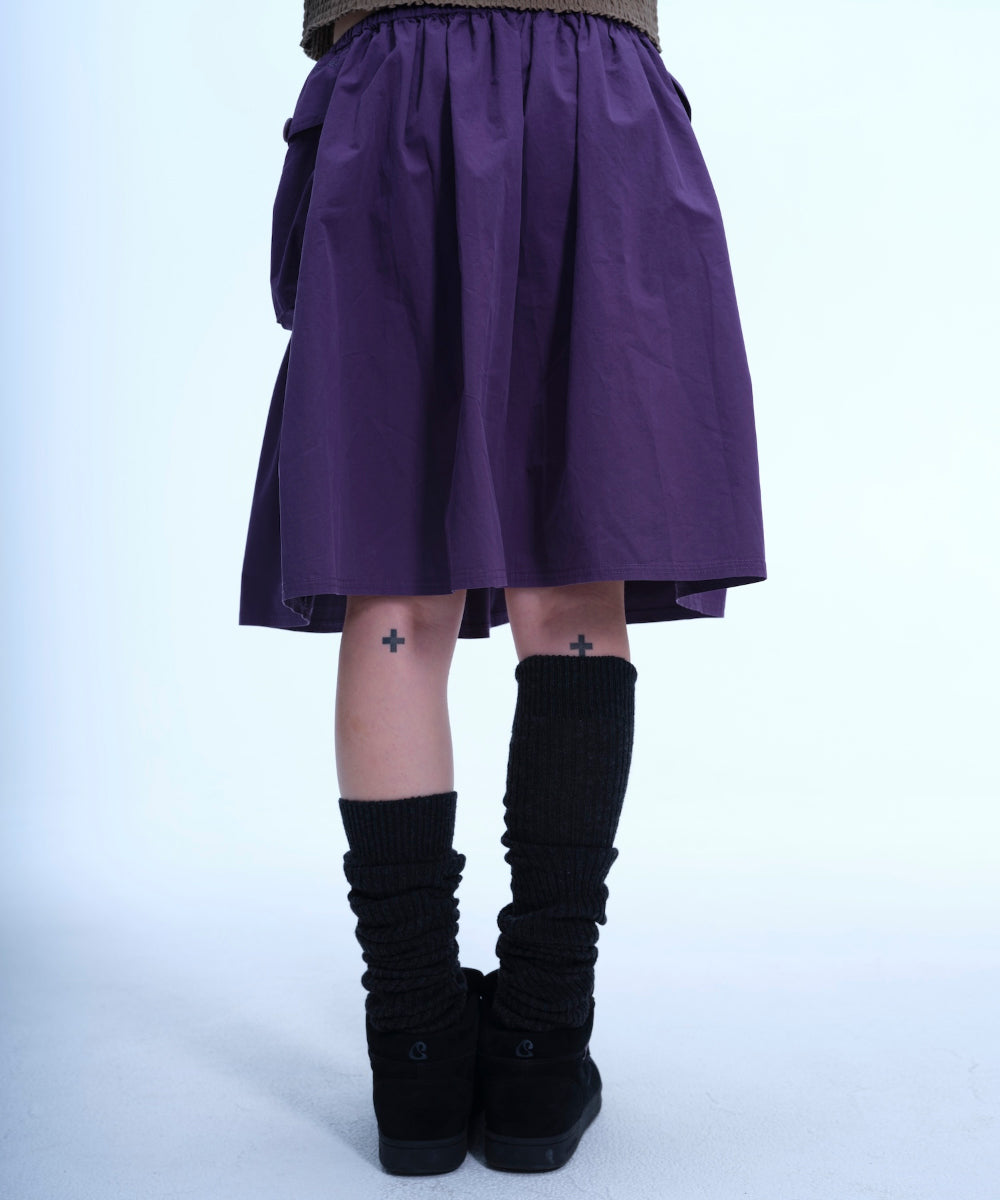 Coyseio - Big Pocket Shirring Skirt (Purple) product image 9 | TRAB K-Fashion Australia
