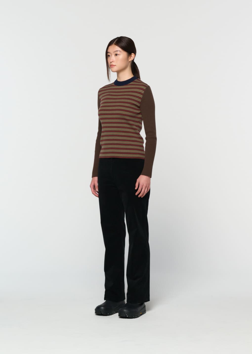 Amomento - corduroy flared pants (Black) product image 3 | TRAB K-Fashion Australia