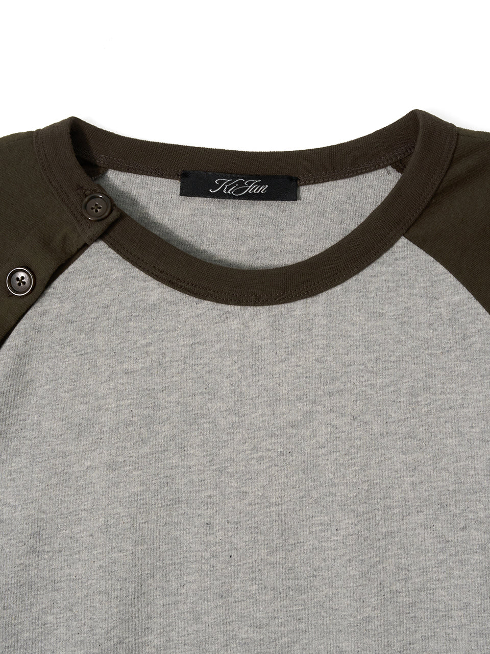 Kijun - Button Open Raglan Tee (Khaki Brown) product image 10 | TRAB K-Fashion Australia