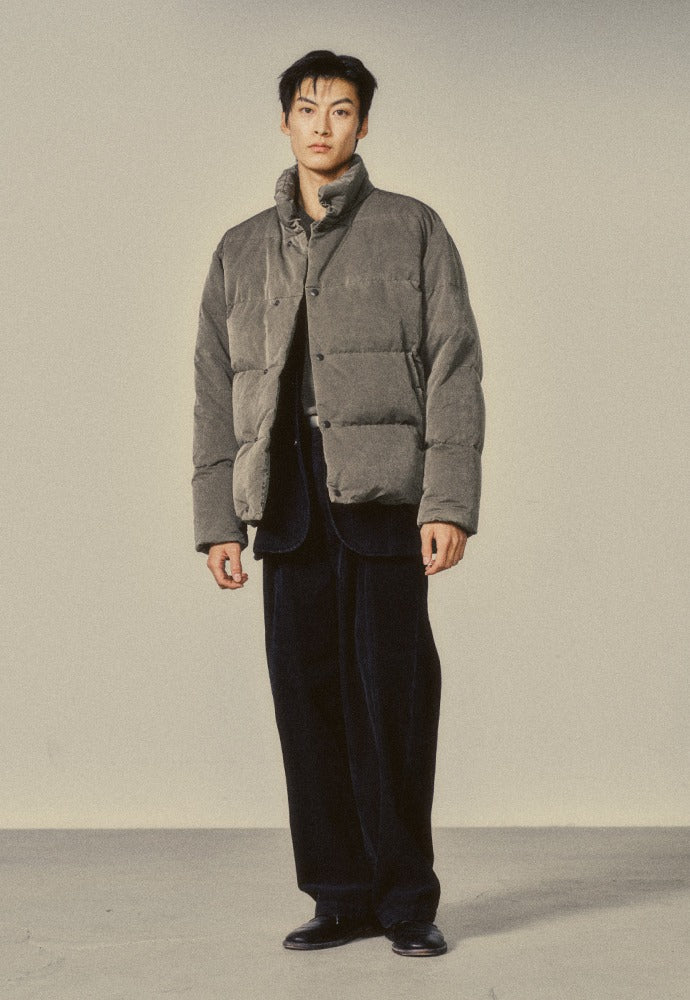 Art if acts - Garment Washed Puffer Down Jacket (Vintage Moss) product image 1 | TRAB K-Fashion Australia