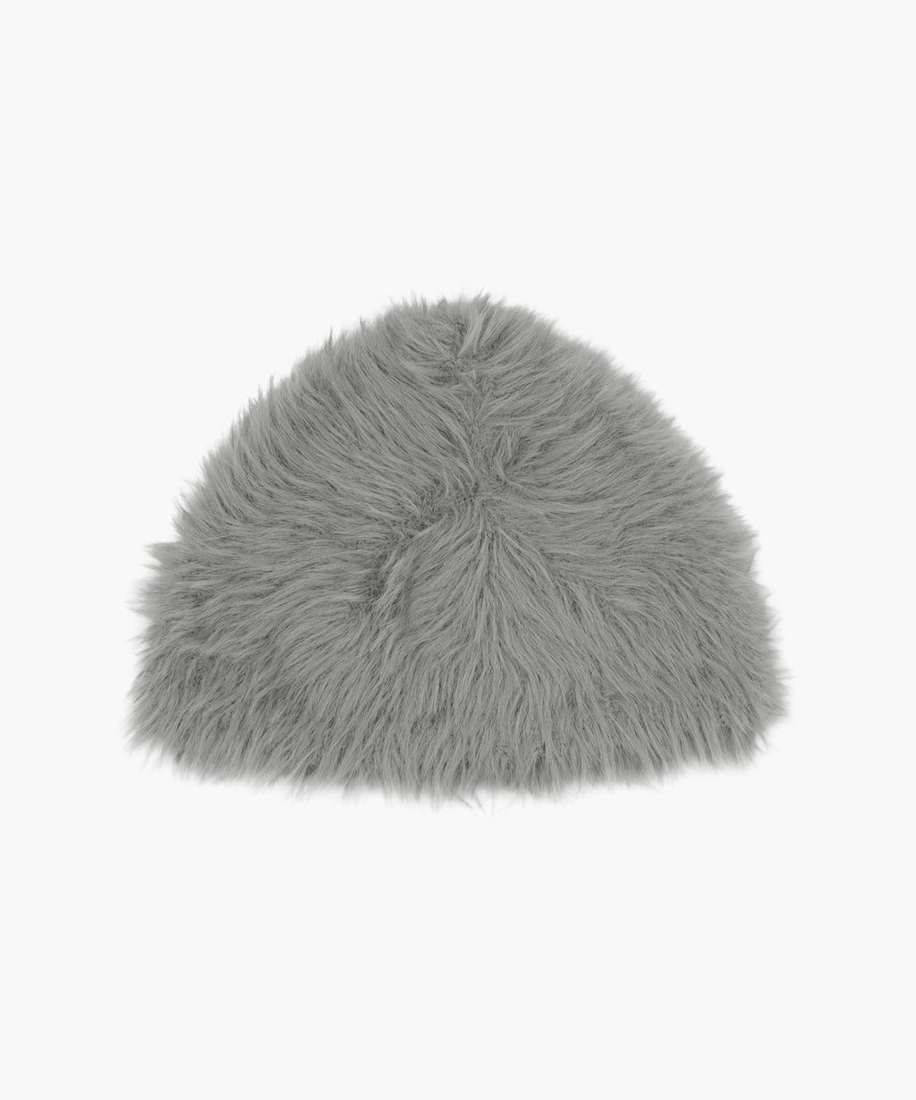 Marithe & Francois Girbaud - Circle Logo Hairy Beanie (Gray) product image 2 | TRAB K-Fashion Australia