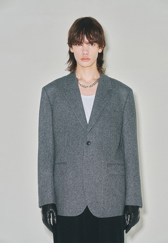 Tonywack - Signature 2-Button Blazer (Donegal Tweed Grey) product image 4 | TRAB K-Fashion Australia