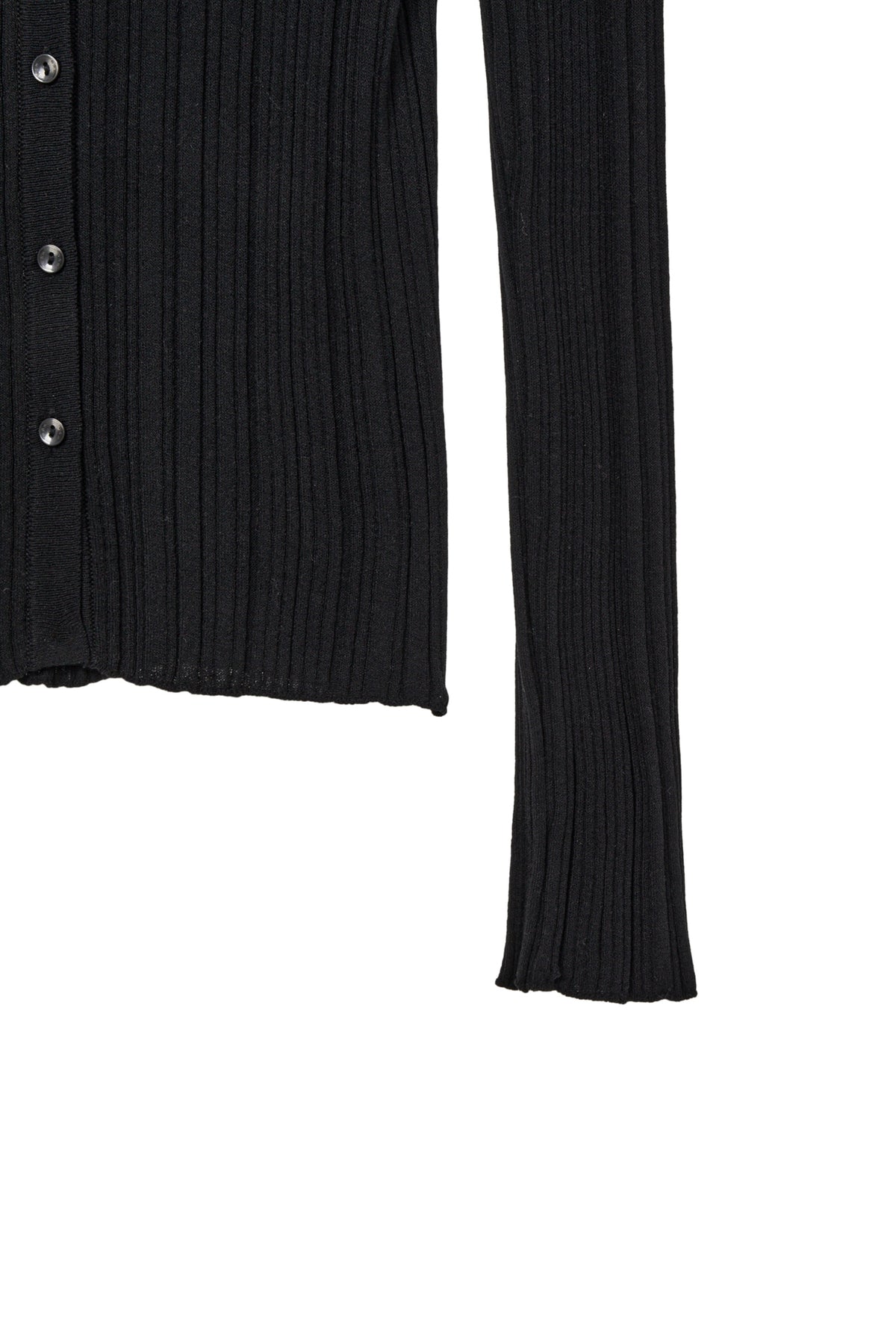 Deinet - Knit Button Hoodie Cardigan (Black) product image 11 | TRAB K-Fashion Australia