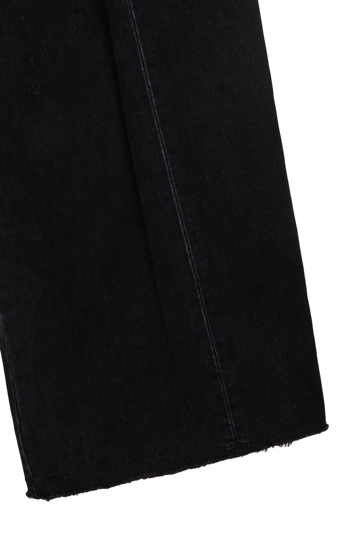 Matin Kim - Tuck Point Wide Denim Pants (Black) product image 4 | TRAB K-Fashion Australia