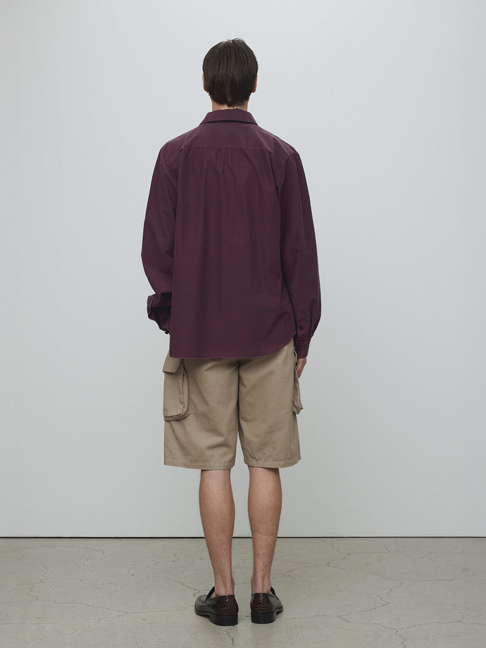 Tonywack - Silk Cotton Garment-Dyed Shirt (Faded Burgundy) product image 4 | TRAB K-Fashion Australia