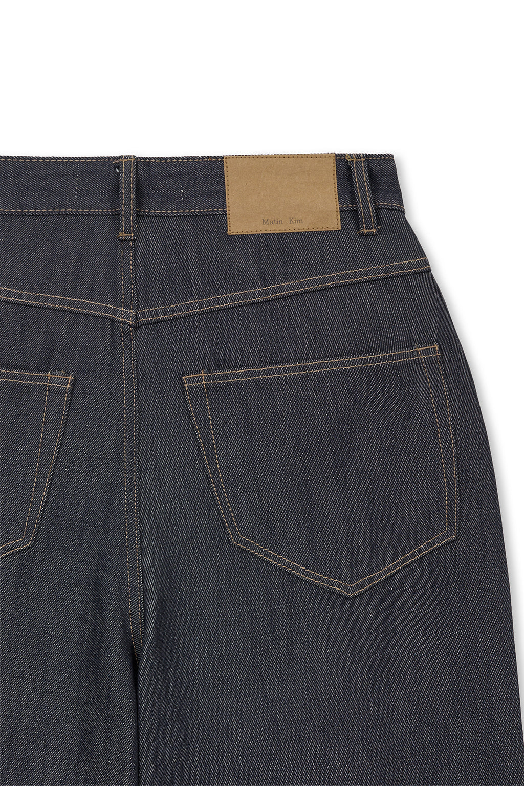Matin Kim - Dart Point Denim Pants (Dark Navy) product image 4 | TRAB K-Fashion Australia