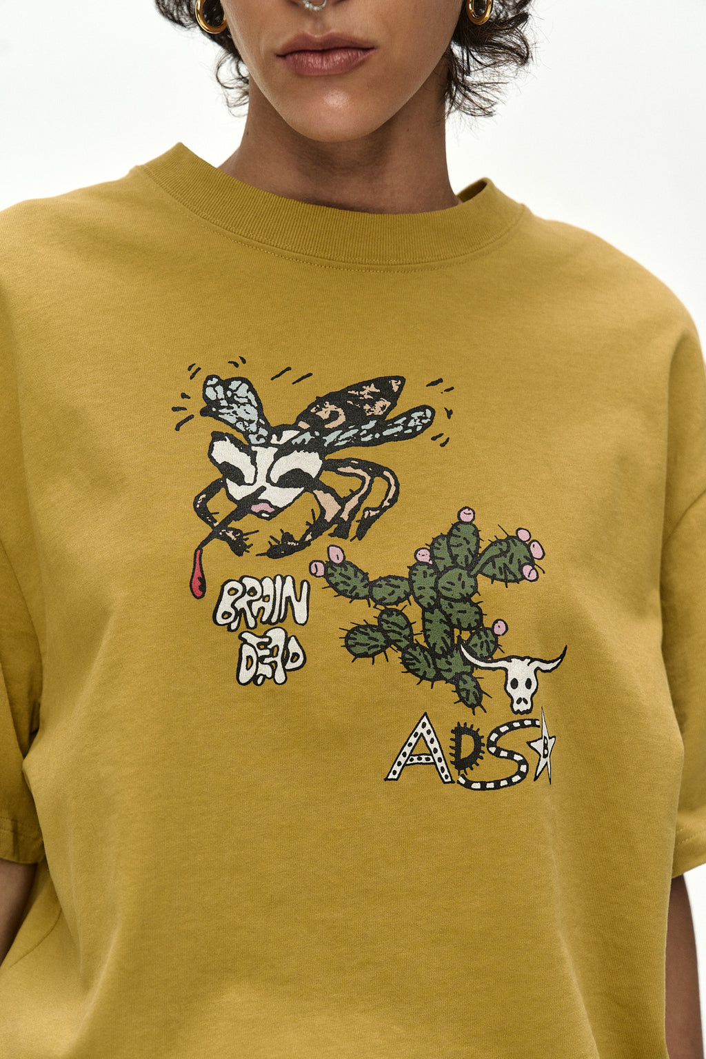 Andersson Bell - Anedrsson Bell X Brain Dead Mosquito T-Shirt (Amber) product image 5 | TRAB K-Fashion Australia