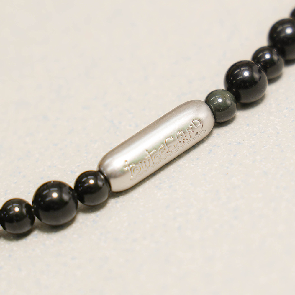 Towtow Archive - Phil Logo Symbol Necklace Onyx (Black) product image 2 | TRAB K-Fashion Australia