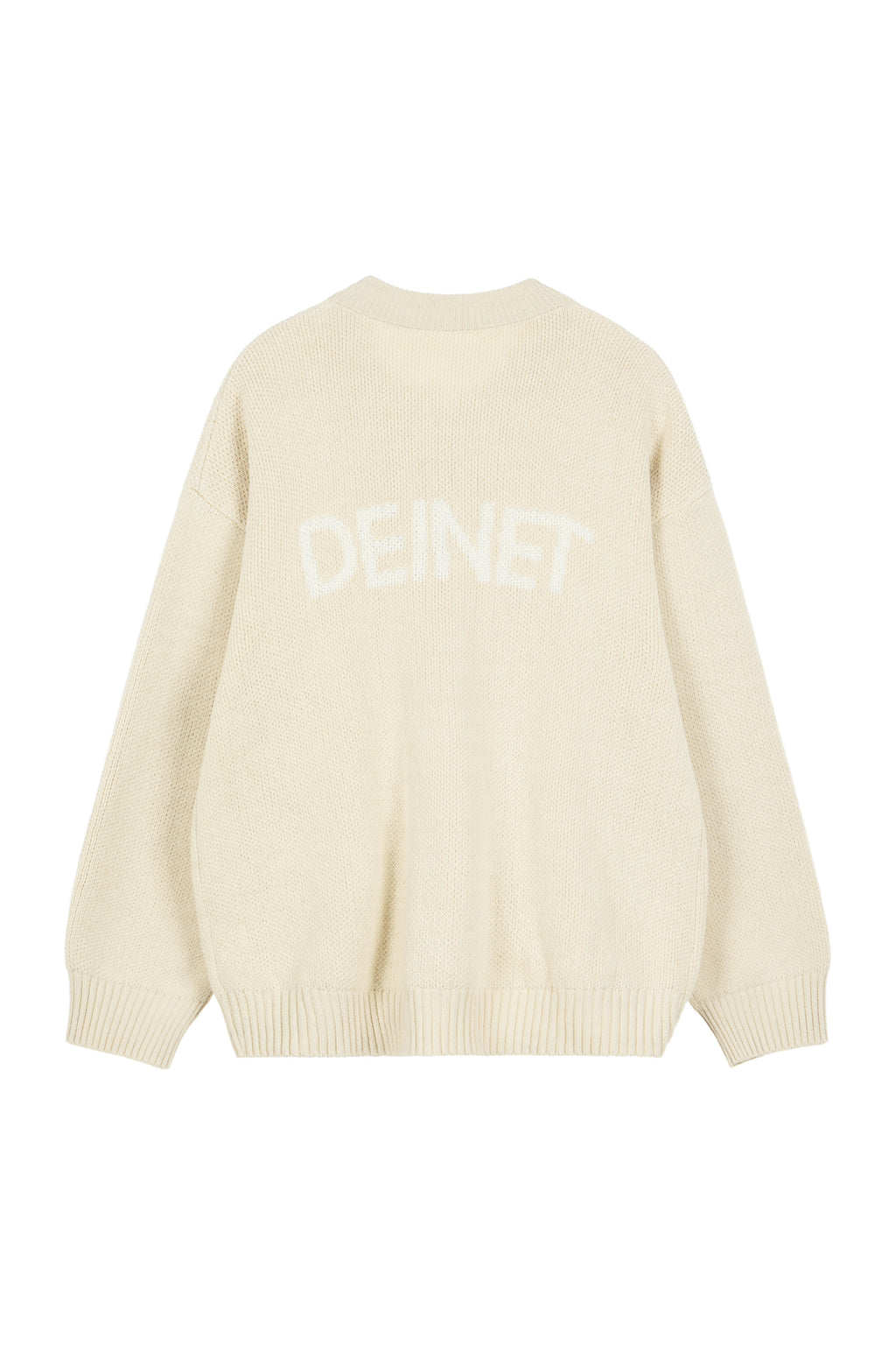 Deinet - D Jacquard Long Knit Zip-Up (Beige) product image 16 | TRAB K-Fashion Australia