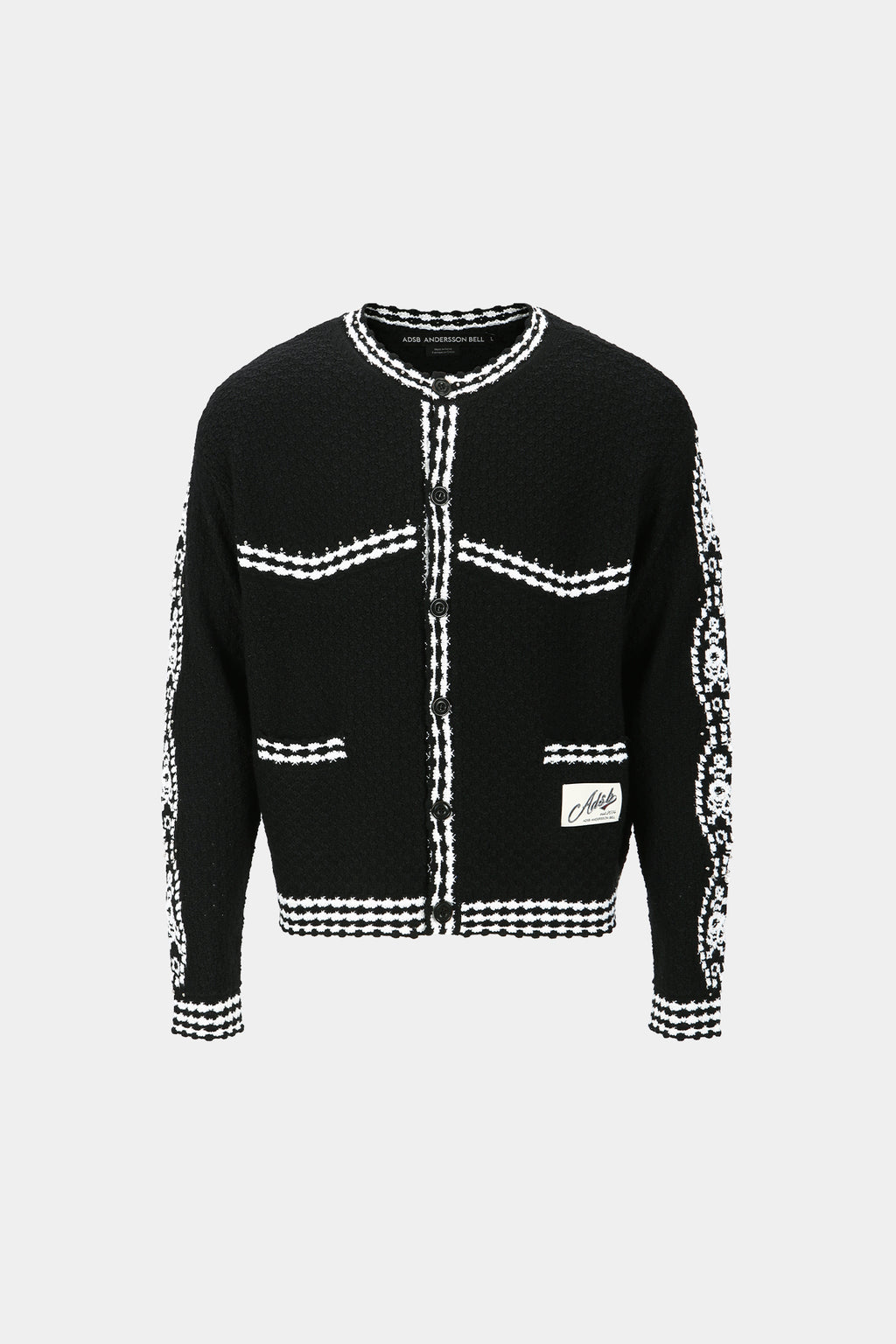 Andersson Bell - Fantasia Round-Neck Cardigan (Black) product image 10 | TRAB K-Fashion Australia