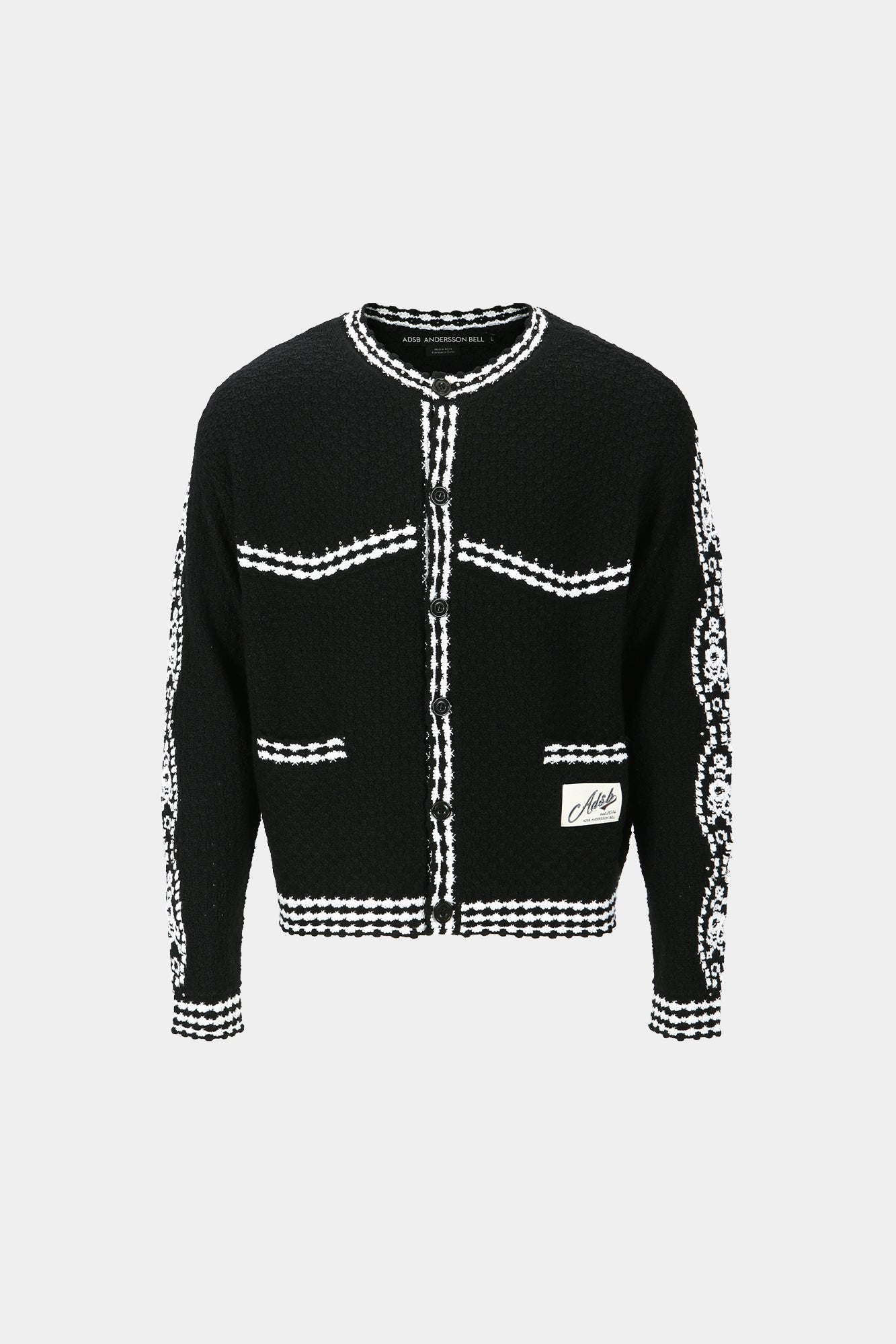 Andersson Bell - Fantasia Round-Neck Cardigan (Black) product image 10 | TRAB K-Fashion Australia