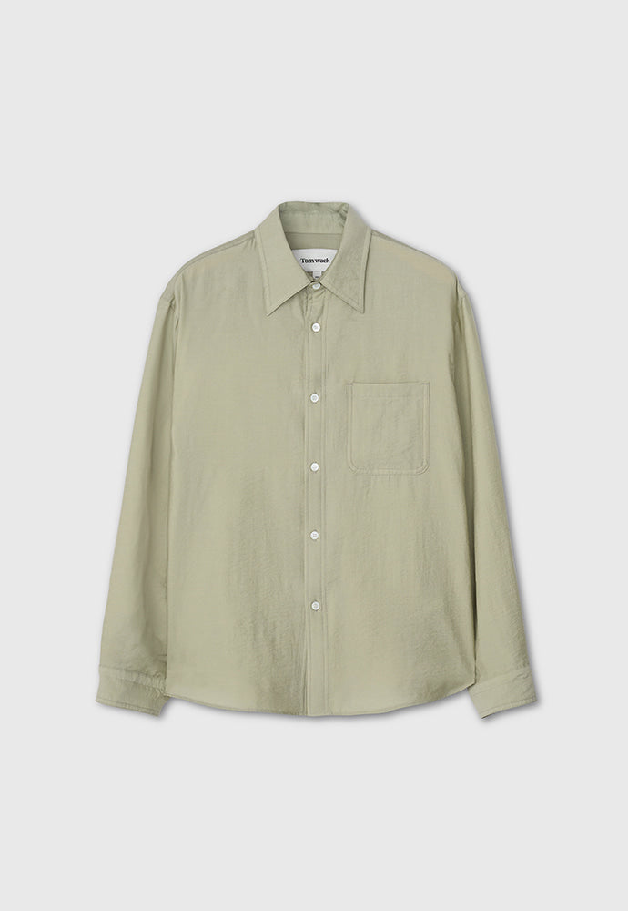 Tonywack - Silk Tencel Brushed Shirt (Pale Green) product image 7 | TRAB K-Fashion Australia