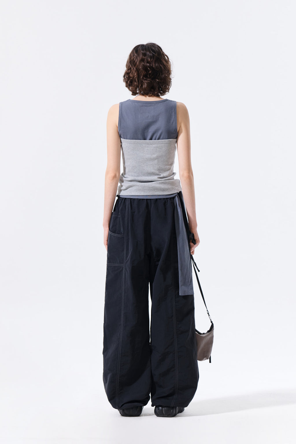Matin Kim - Label Detail Halter Tank Top (Grey) product image 7 | TRAB K-Fashion Australia