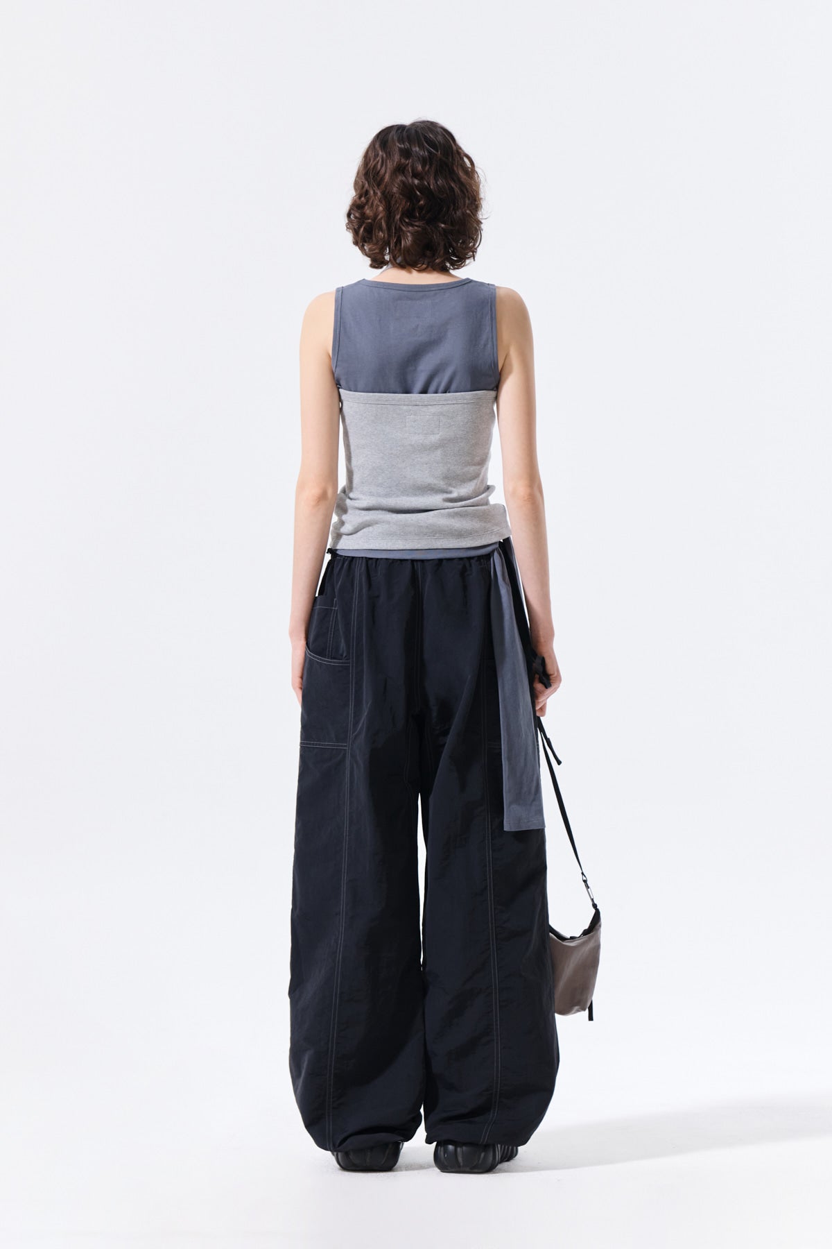 Matin Kim - Label Detail Halter Tank Top (Grey) product image 7 | TRAB K-Fashion Australia