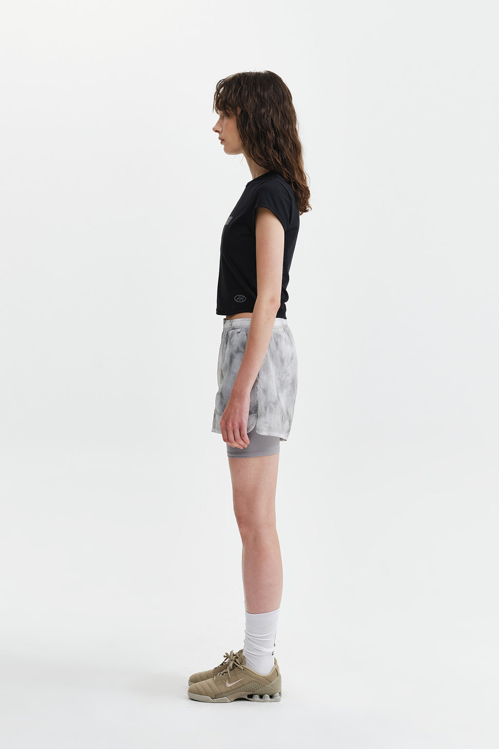 Matin Kim - Matin Pace Reflective Logo Slim Top (Black) product image 7 | TRAB K-Fashion Australia