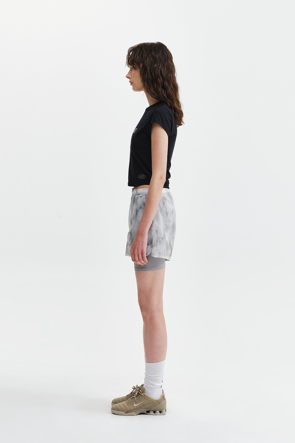 Matin Kim - Matin Pace Reflective Logo Slim Top (Black) product image 7 | TRAB K-Fashion Australia