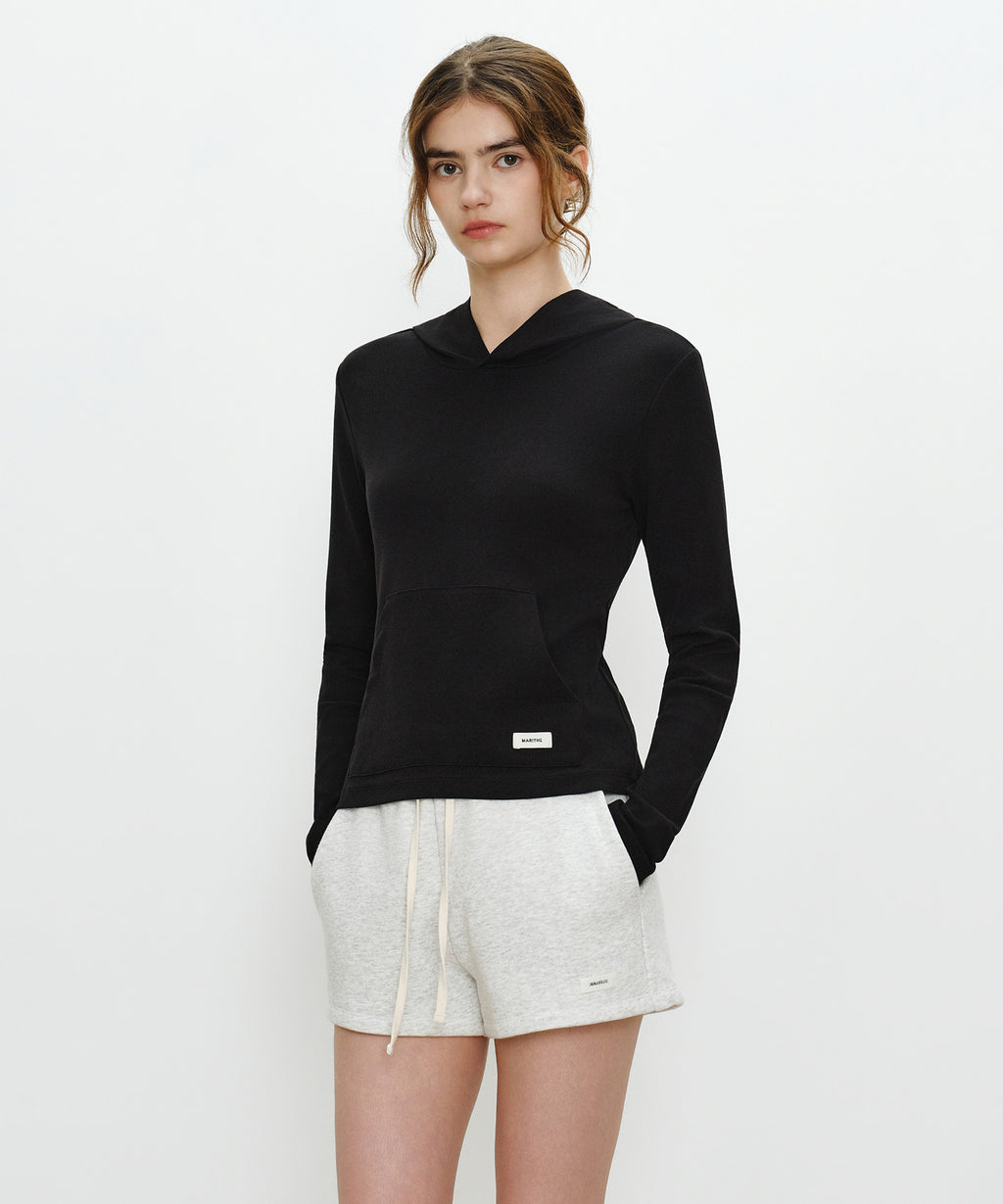 Marithe & Francois Girbaud - Basic Hoodie Long Sleeve (Black) product image 2 | TRAB K-Fashion Australia
