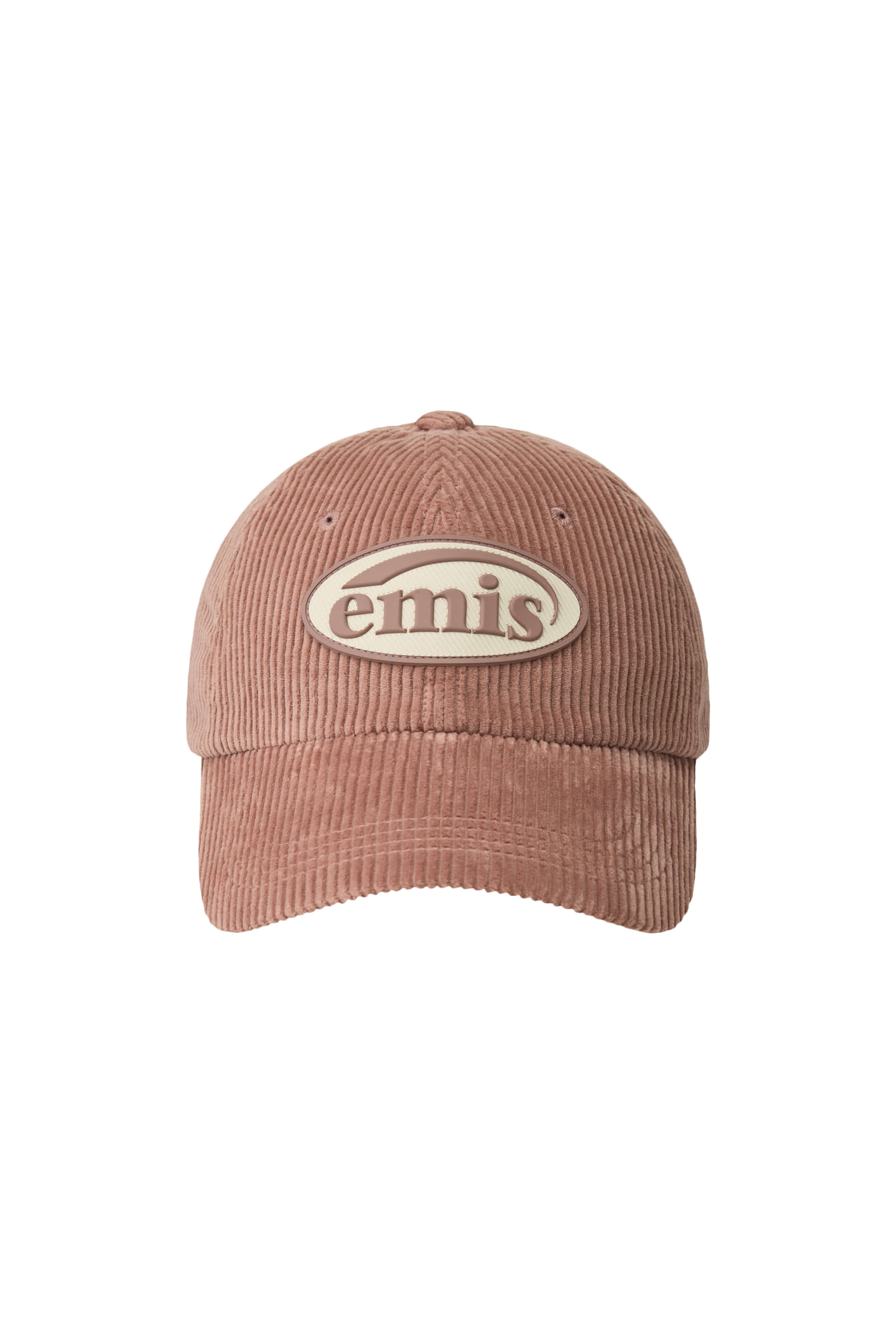 Emis - Rubber Patch Corduroy Ball Cap (Pink) product image 1 | TRAB K-Fashion Australia