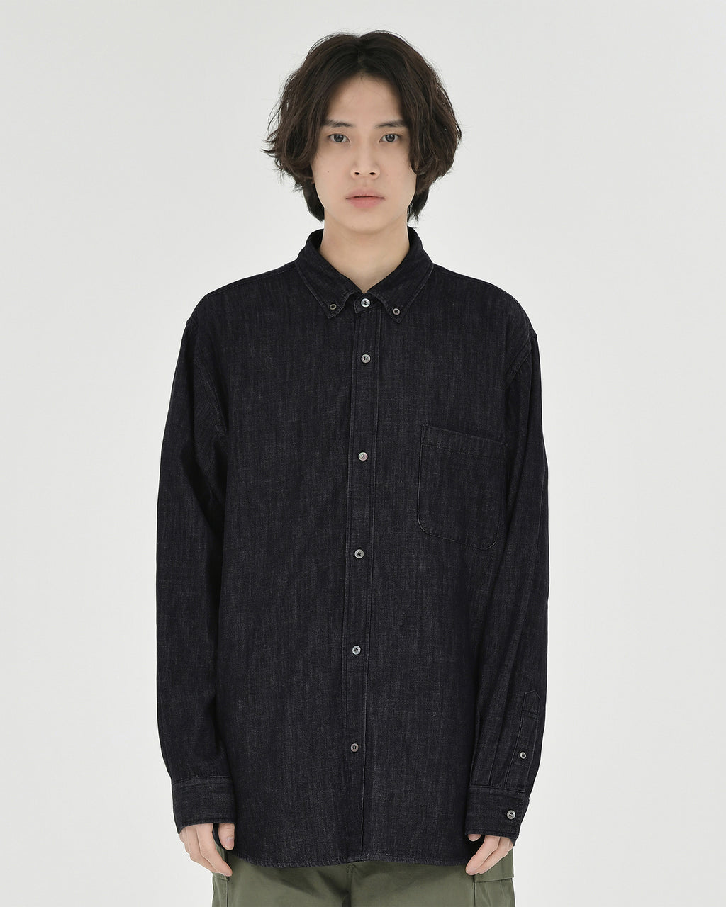 Brownyard - Button Down Denim Shirt (Black) product image 2 | TRAB K-Fashion Australia