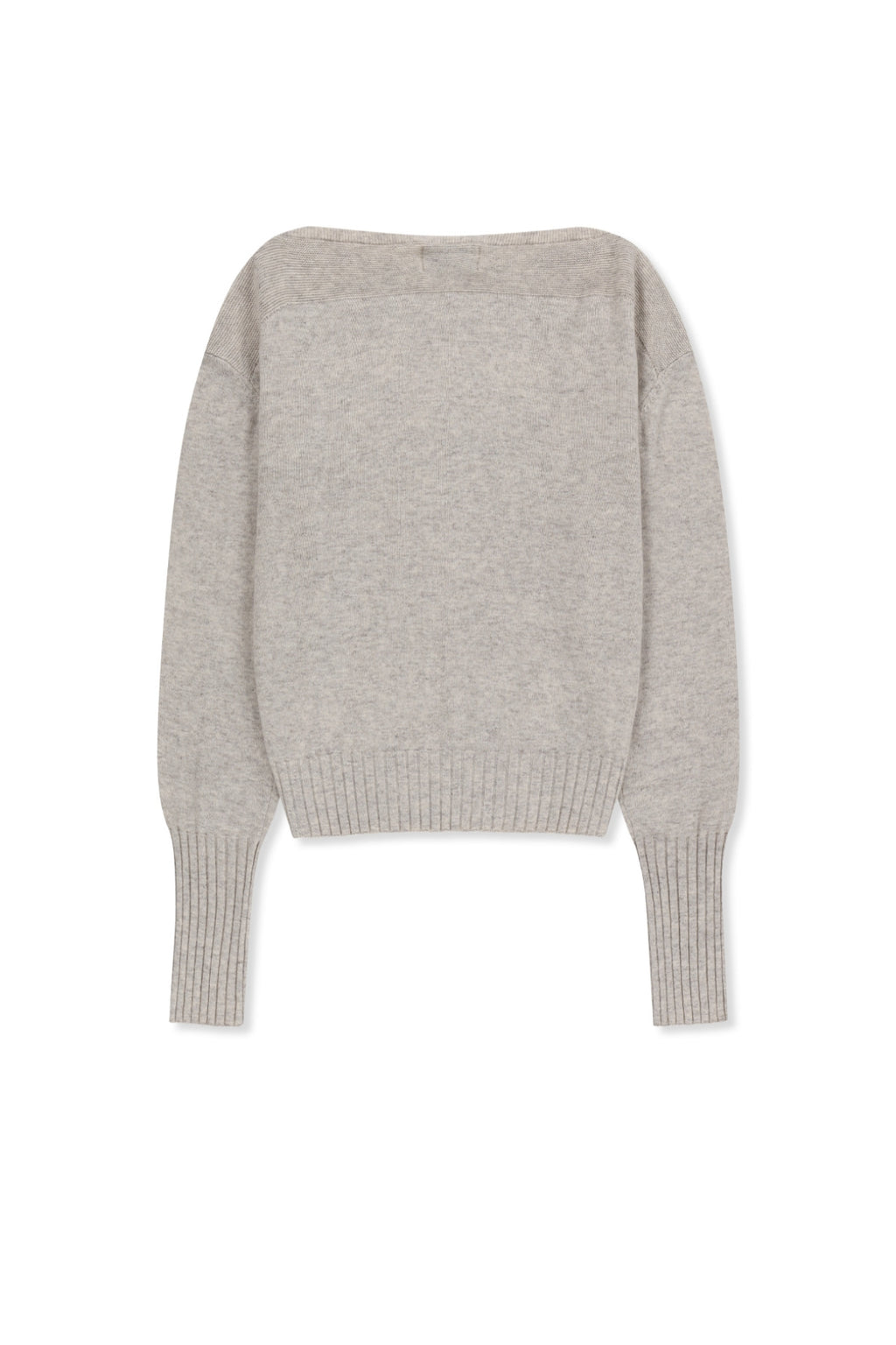 Matin Kim - Boat Neck Volume Sleeve Knit Pullover (Light Beige) product image 2 | TRAB K-Fashion Australia