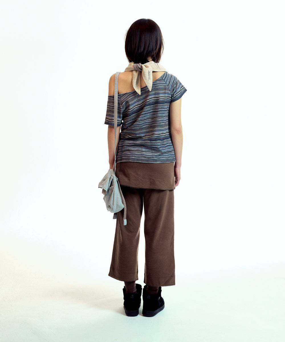 Coyseio - Soft Cropped Skirt Pants (Brown) product image 9 | TRAB K-Fashion Australia