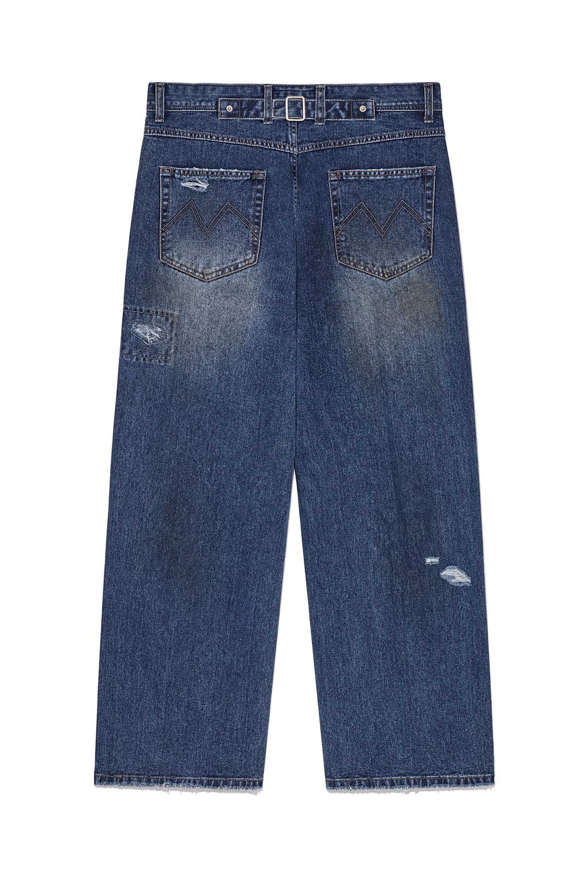 Matin Kim - Destroyed Vintage Wide Denim Pants (Blue) product image 2 | TRAB K-Fashion Australia