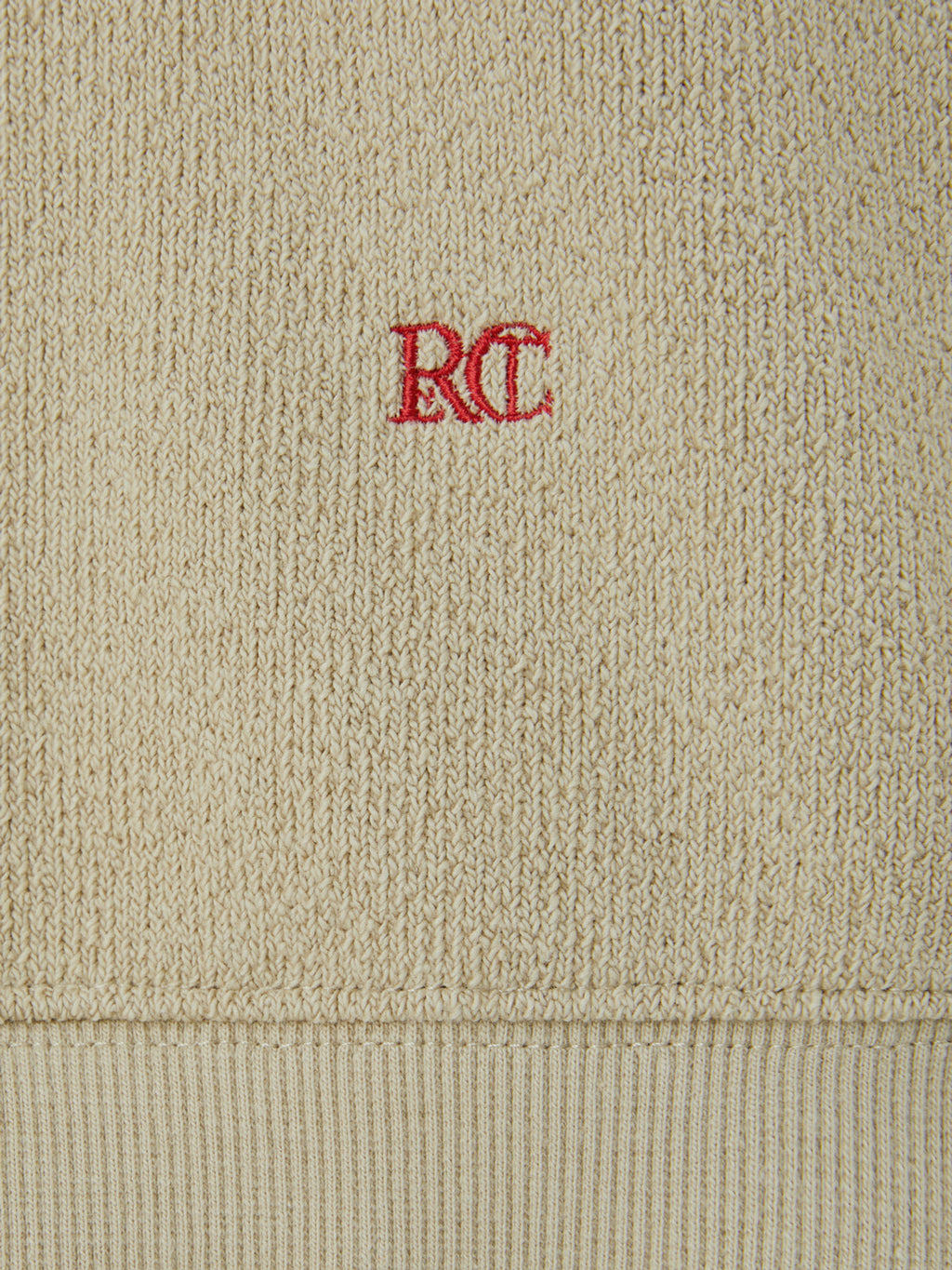 Recto - Rc Logo Half-Zip Sweatshirt (Beige) product image 7 | TRAB K-Fashion Australia