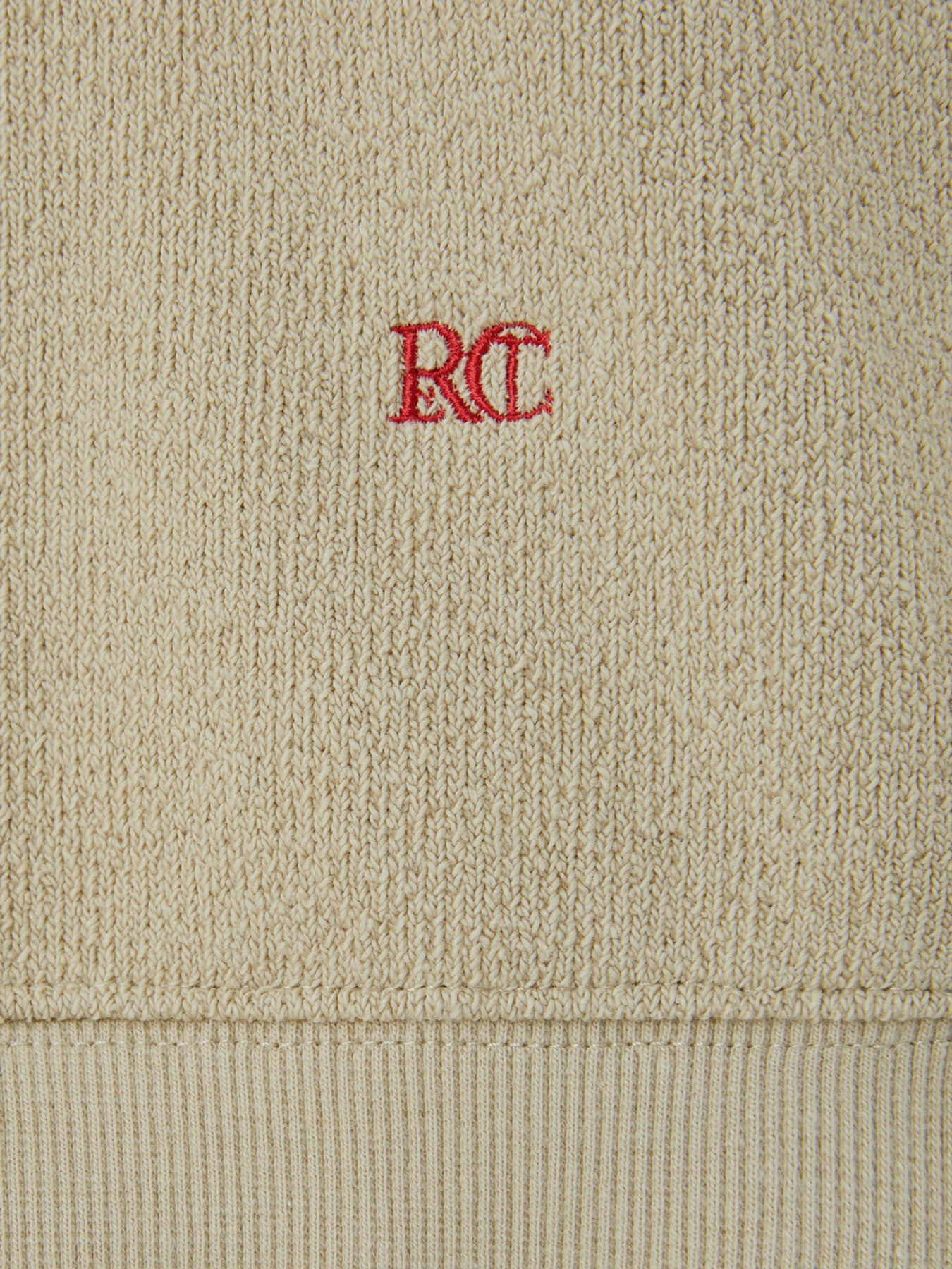 Recto - Rc Logo Half-Zip Sweatshirt (Beige) product image 7 | TRAB K-Fashion Australia