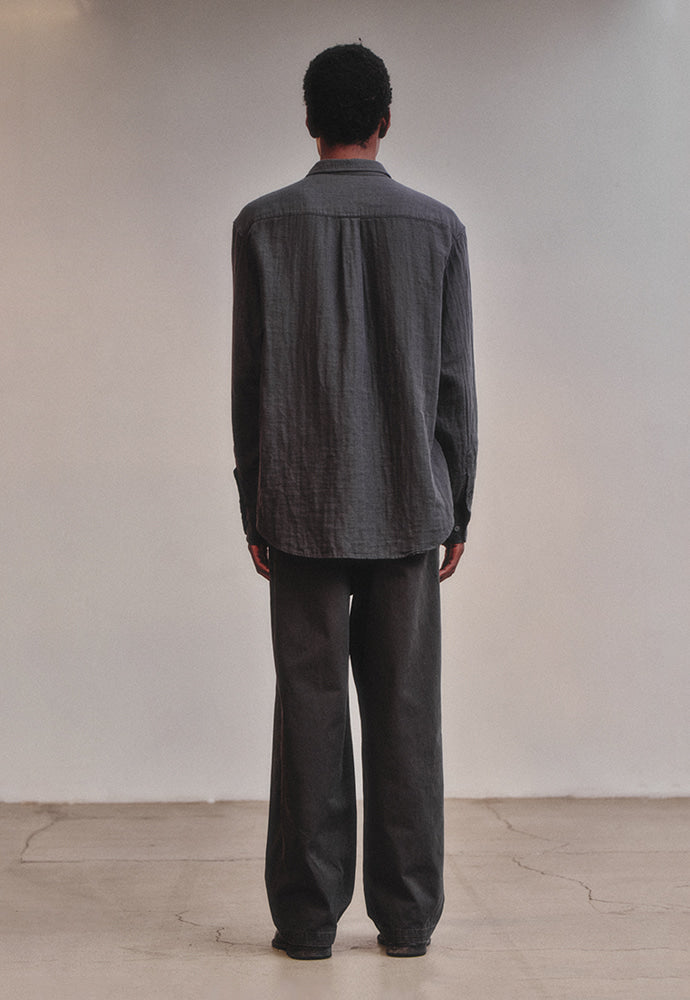 Art if acts - Washed Gauze Shirt (Charcoal) product image 6 | TRAB K-Fashion Australia