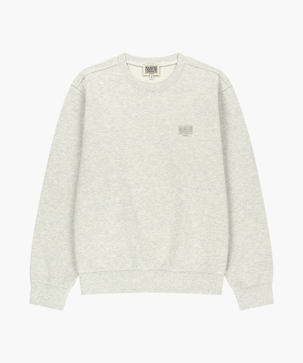 Marithe & Francois Girbaud - Small Classic Logo Embroidery Sweatshirt (Oatmeal) product image 5 | TRAB K-Fashion Australia