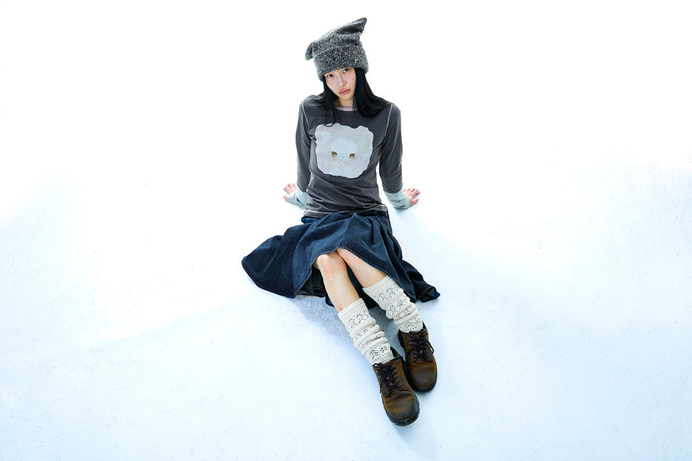 Coyseio - Mori Knee Socks (Ivory) product image 6 | TRAB K-Fashion Australia