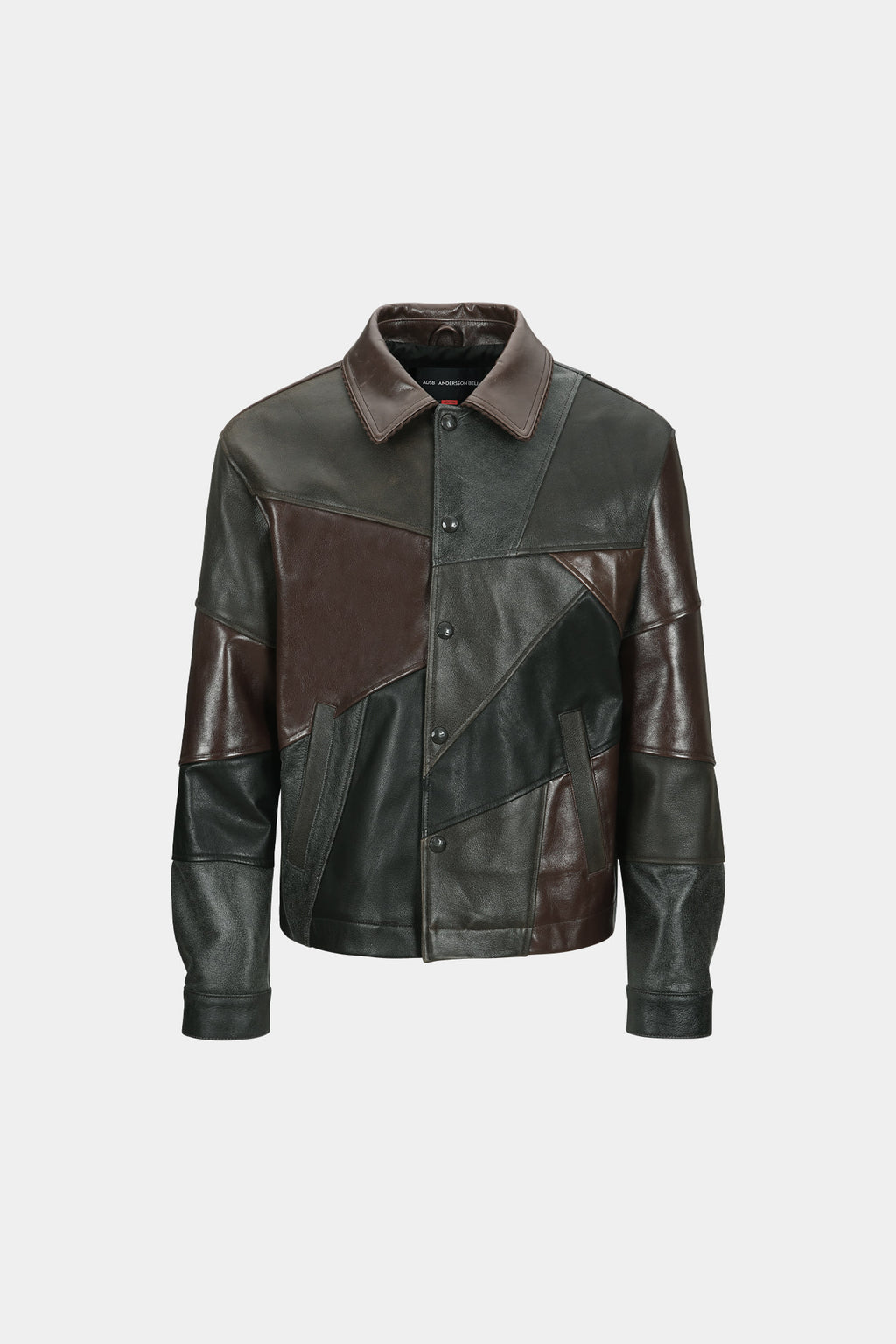 Andersson Bell - Unisex Patchwork Leather Jacket (Black/Brown) product image 15 | TRAB K-Fashion Australia