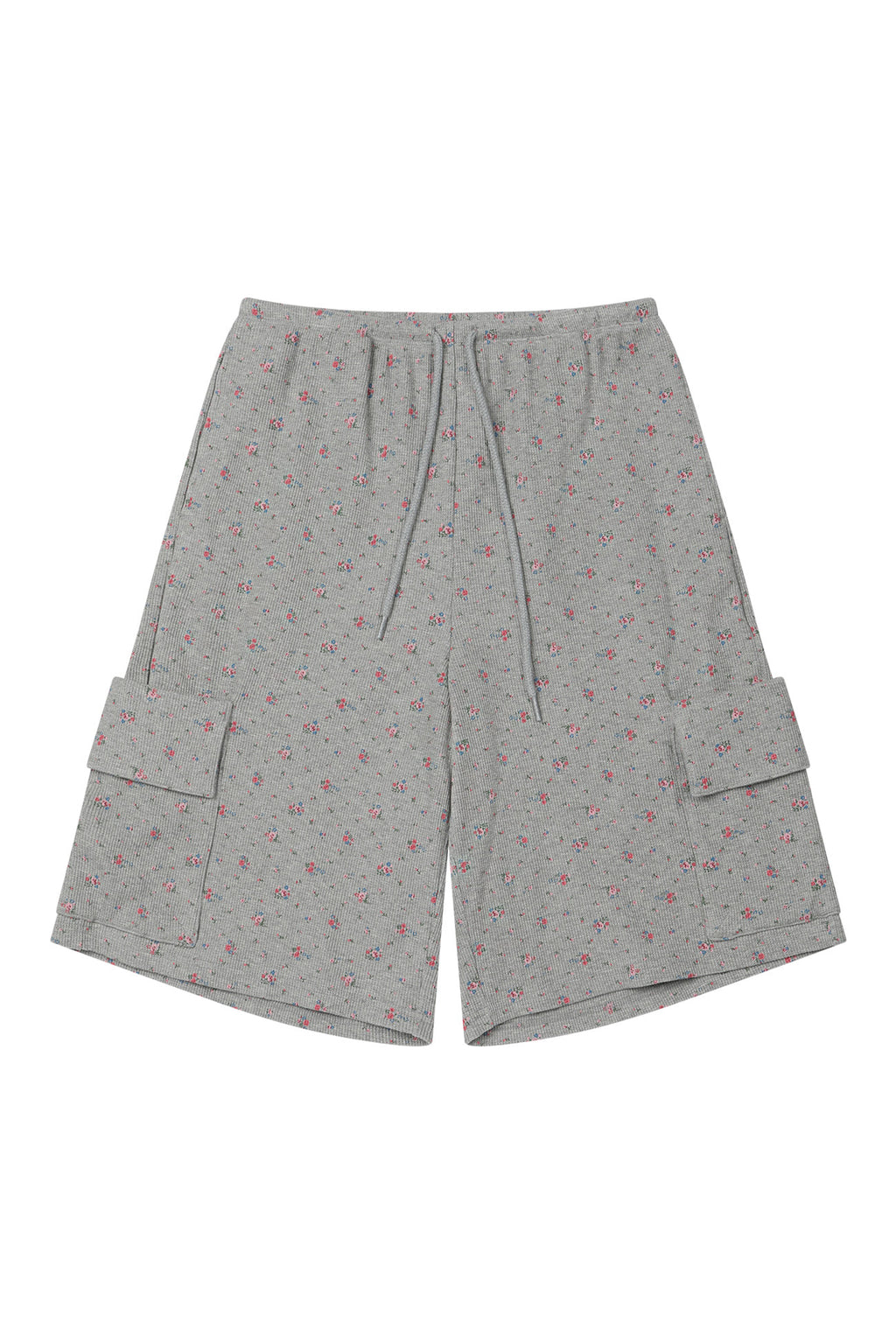 Deinet - Soft Waffle Flower Jersey Cargo Bermuda Pants (Melange Grey) product image 11 | TRAB K-Fashion Australia