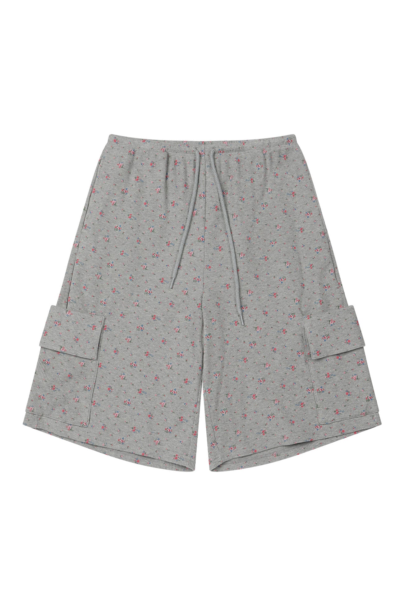 Deinet - Soft Waffle Flower Jersey Cargo Bermuda Pants (Melange Grey) product image 11 | TRAB K-Fashion Australia