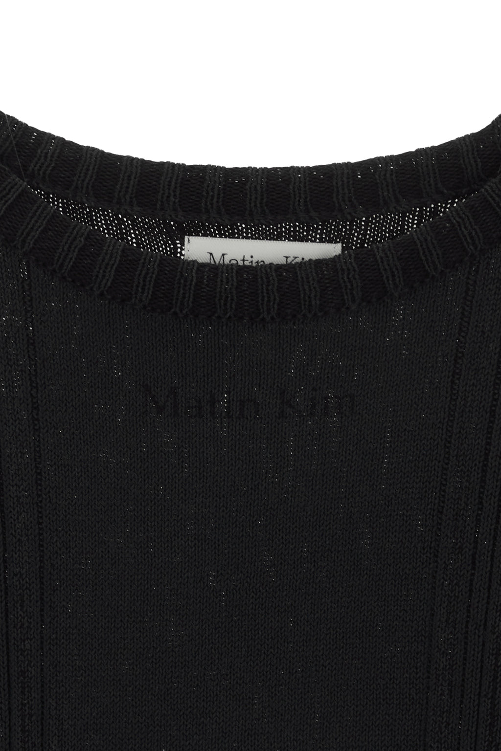 Matin Kim - Stripe Printed Knit Pullover (Charcoal) product image 3 | TRAB K-Fashion Australia