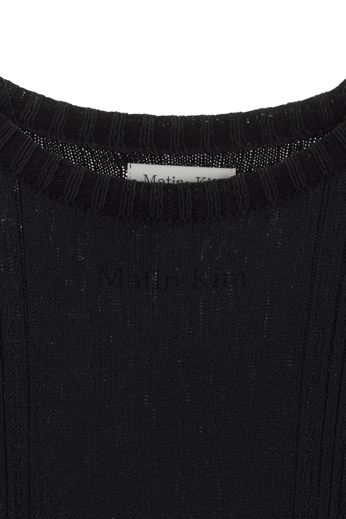 Matin Kim - Stripe Printed Knit Pullover (Charcoal) product image 3 | TRAB K-Fashion Australia