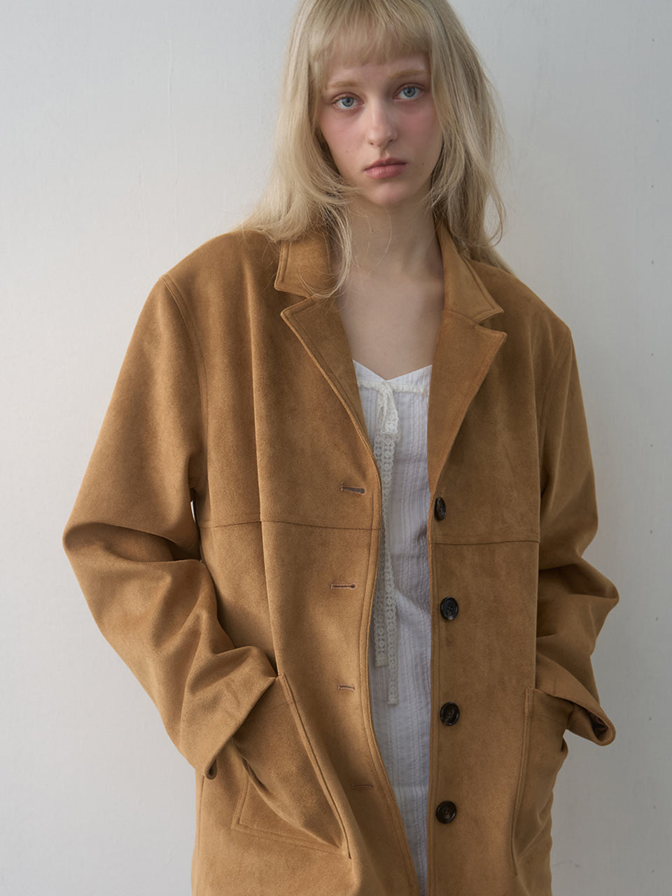 Kijun - Essential Suede Jacket (Camel) product image 2 | TRAB K-Fashion Australia