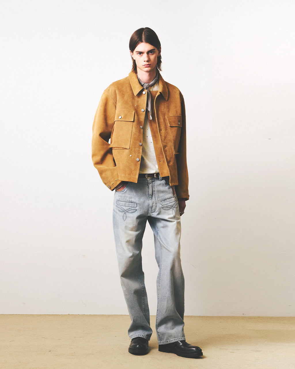 Eastlogue - Kw M43 Leather Jacket (Beige Suede) product image 1 | TRAB K-Fashion Australia