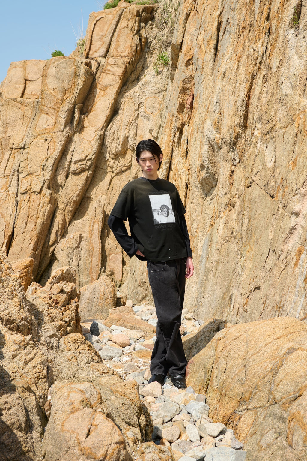 STU - Straight Paint Denim Pants (Grey) product image 13 | TRAB K-Fashion Australia