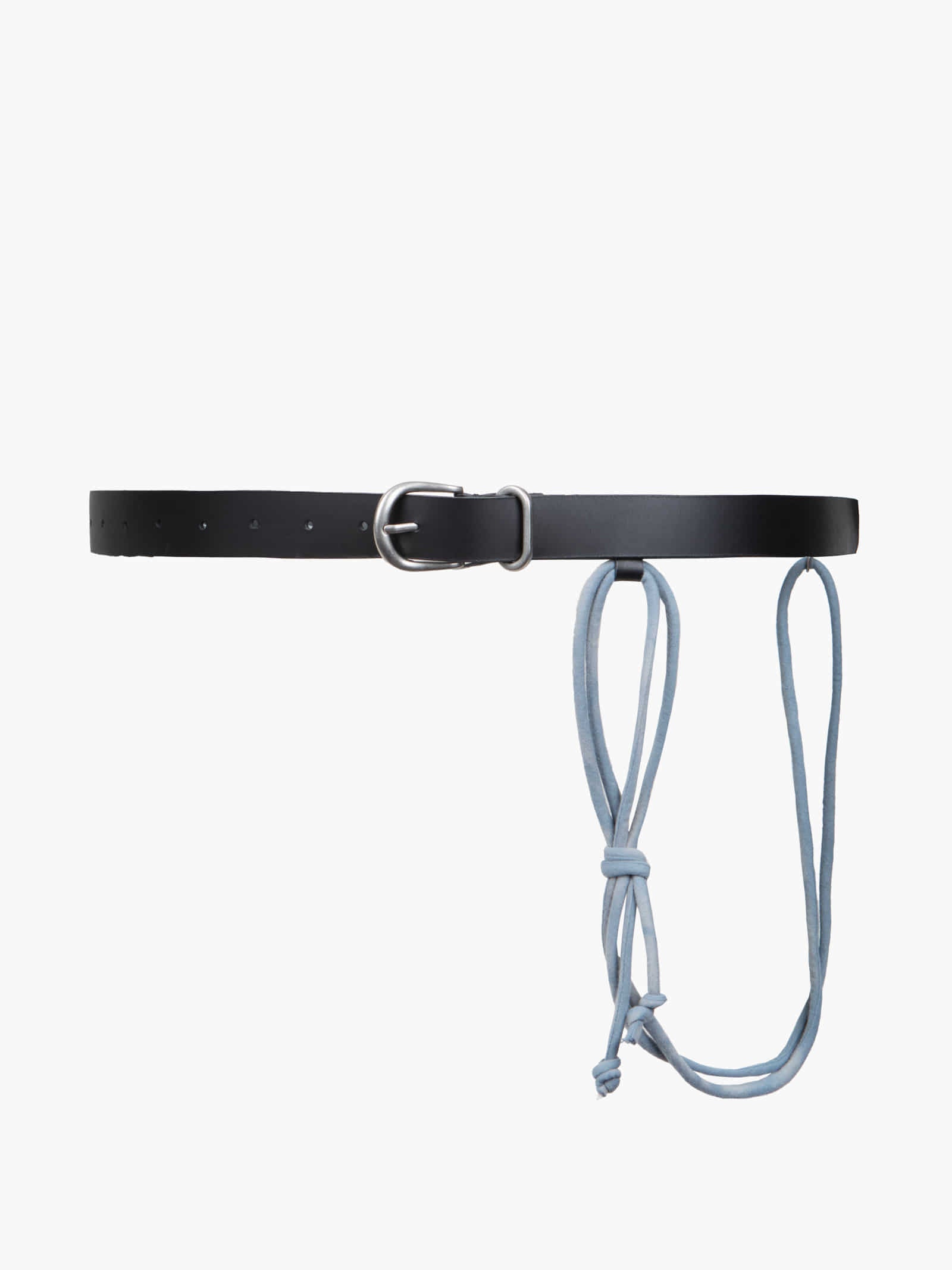 Jiyong Kim - Sun-Bleached String Detailed Leather Belt (Black) product image 4 | TRAB K-Fashion Australia
