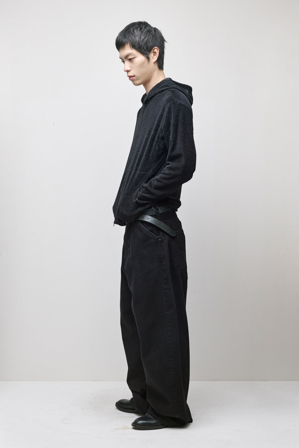 Hatchingroom - Fuzzy Mesh Hoodie (Black) product image 12 | TRAB K-Fashion Australia