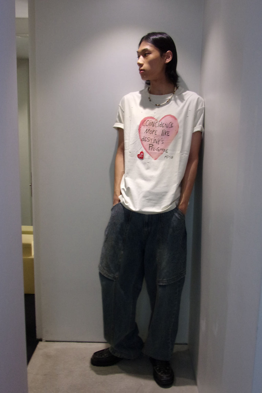 Andersson Bell - Unisex Heart Message T-Shirt (Ecru) product image 10 | TRAB K-Fashion Australia