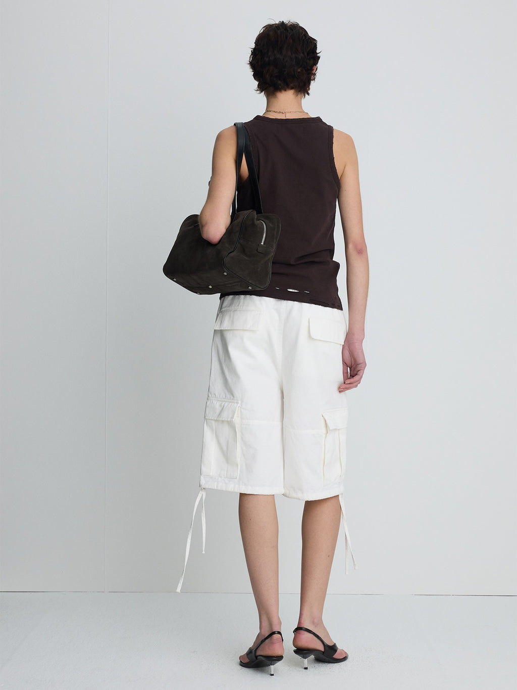 Tonywack - Garment-Washed Cargo Shorts (Off White) product image 5 | TRAB K-Fashion Australia
