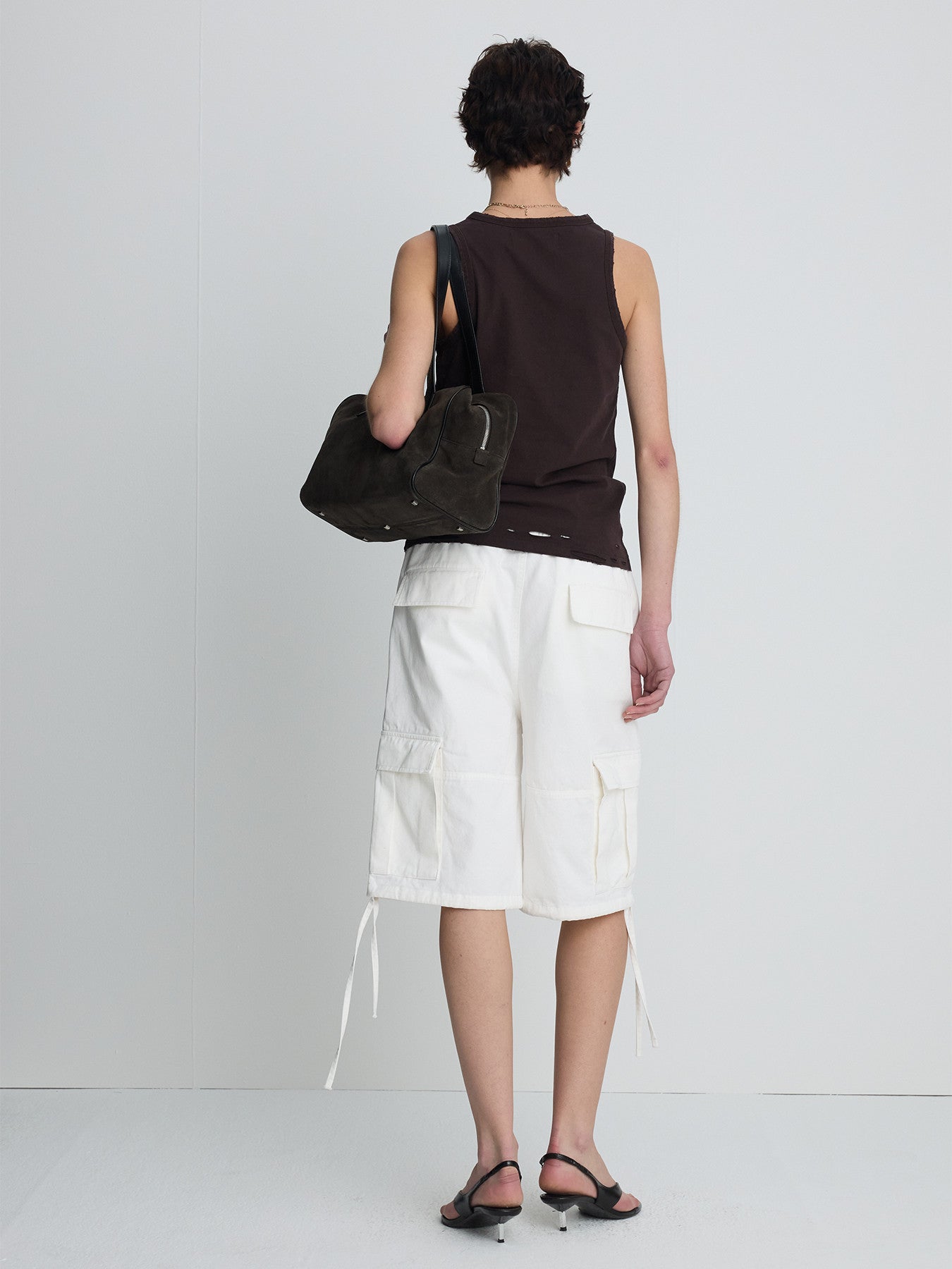 Tonywack - Garment-Washed Cargo Shorts (Off White) product image 5 | TRAB K-Fashion Australia