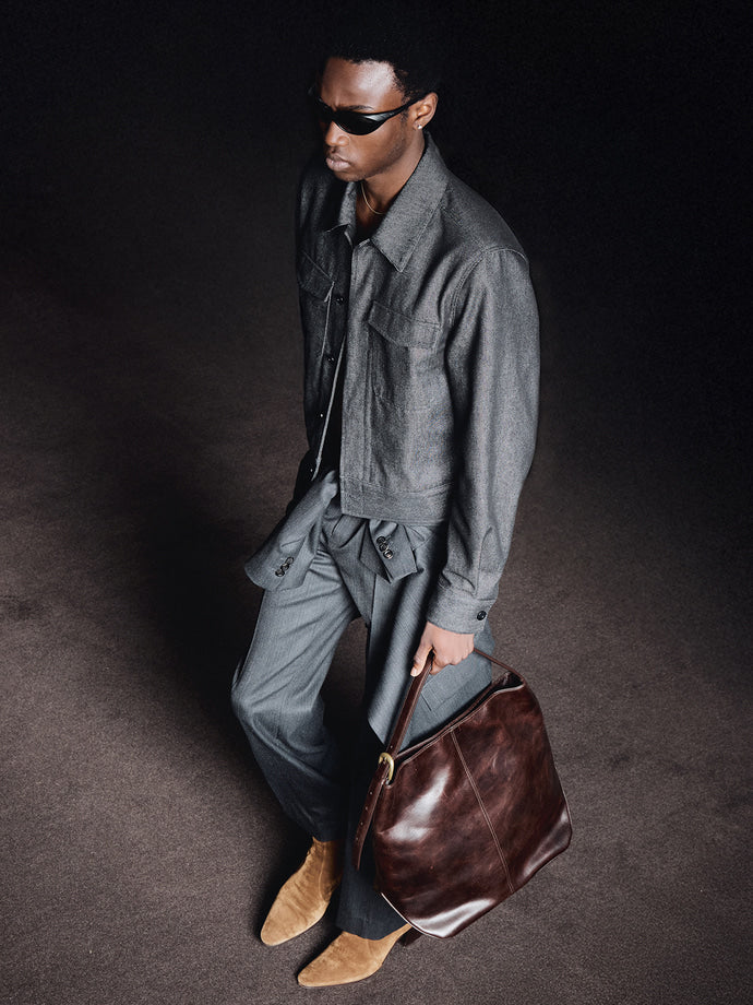 Tonywack - Hidden Button Denim Blouson (Charcoal Indigo) product image 7 | TRAB K-Fashion Australia