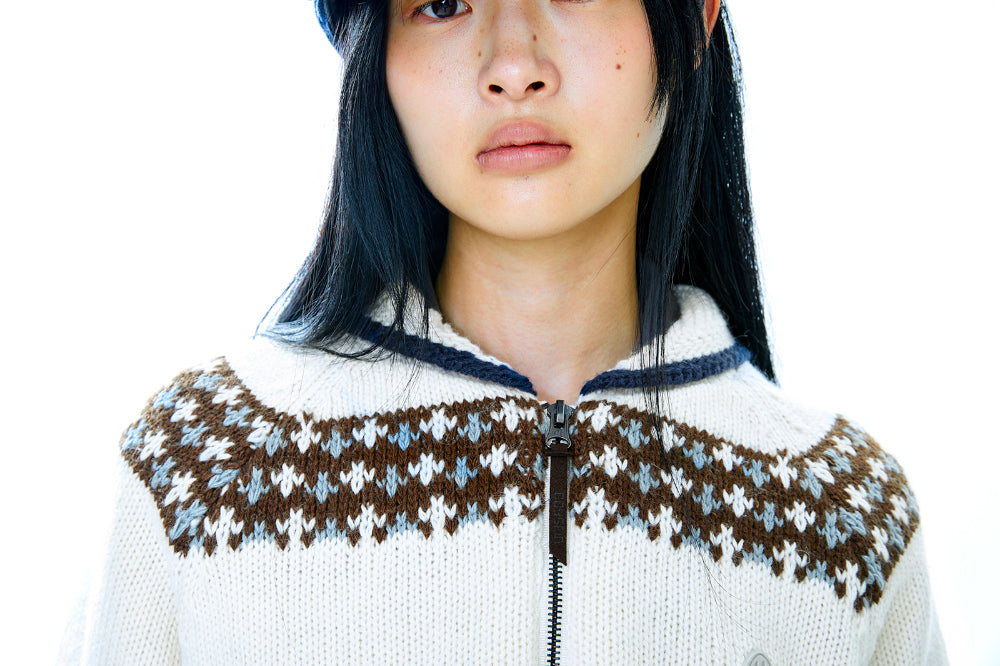 Coyseio - Mossy Cowichan Knit Jacket (Ivory) product image 10 | TRAB K-Fashion Australia