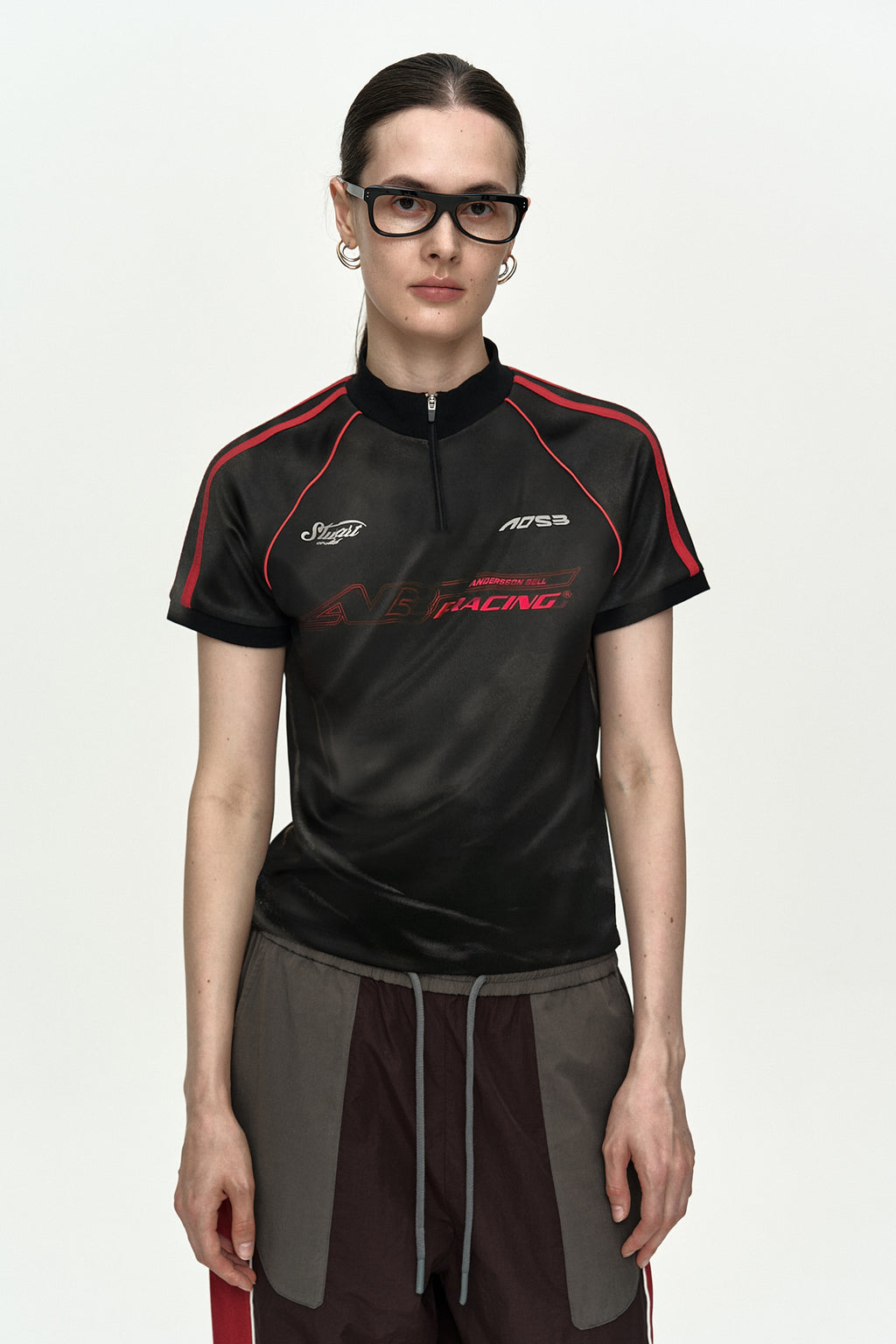 Andersson Bell - Printed Racing Zip-Up Top (Black) product image 5 | TRAB K-Fashion Australia