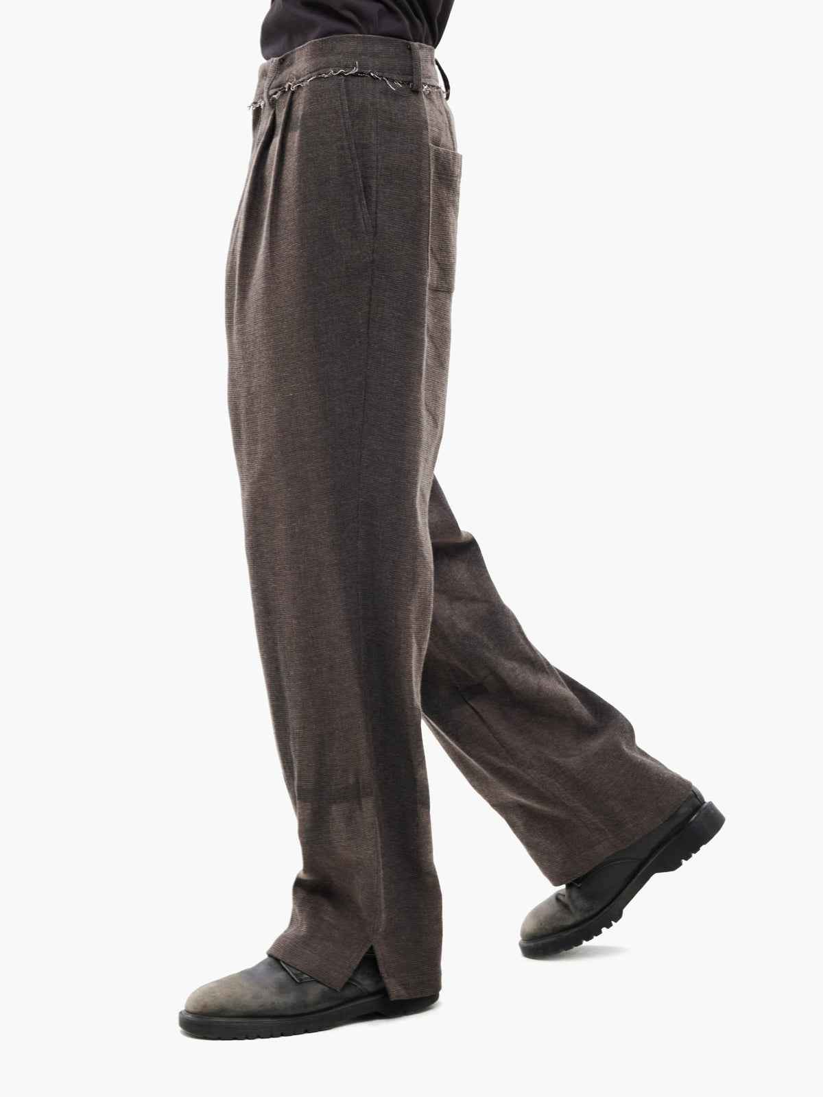 Jiyong Kim - Sun-Bleached Straight Trousers (Brown) product image 4 | TRAB K-Fashion Australia