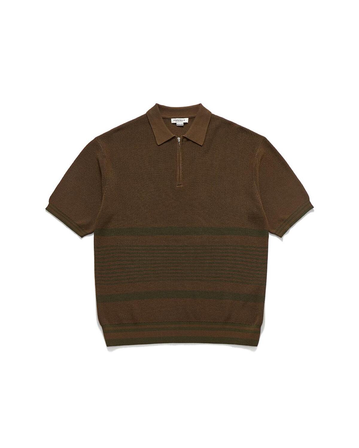Eastlogue - Border Half Zip Up Knit (Cocoa & Olive) product image 5 | TRAB K-Fashion Australia